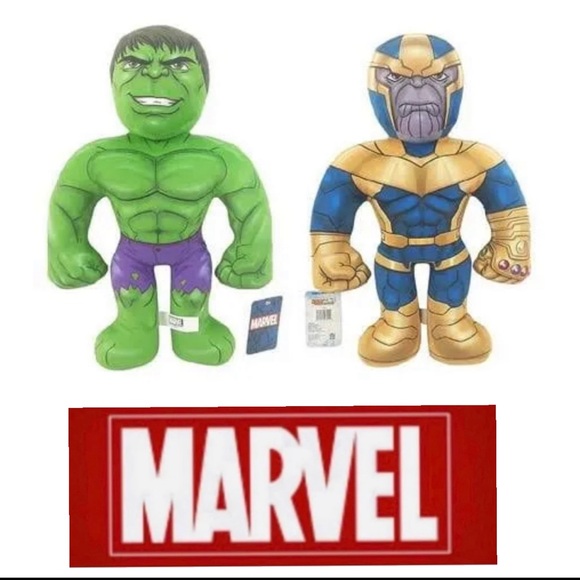 Marvel Hulk Thanos Double Sided Plush Toy - Picture 1 of 9